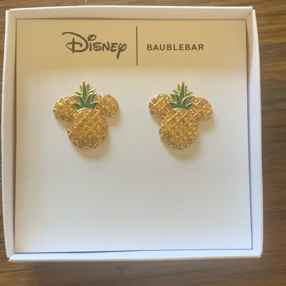 Disney BaubleBar Pineapple Earrings - Picture 2 of 6